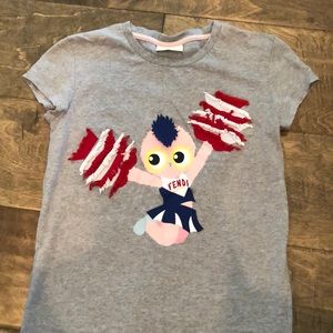 Fendi t-shirt with adorable embellishments.